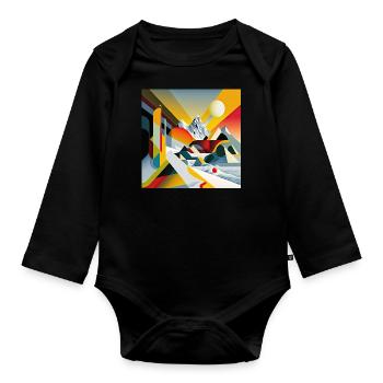 The Bauhaus Legacy - Organic Longsleeve Baby Bodysuit - black - Front