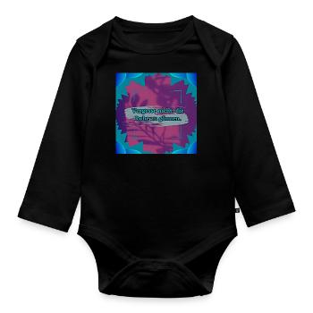 Ruhe Zitat - Baby Bio-Langarm-Body - Schwarz - Vorne
