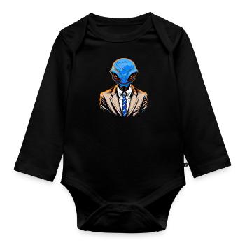 Cosmic Chic - Baby Bio-Langarm-Body - Schwarz - Vorne