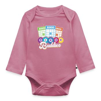 Bingo Buddies - Organic Longsleeve Baby Bodysuit - mauve - Front