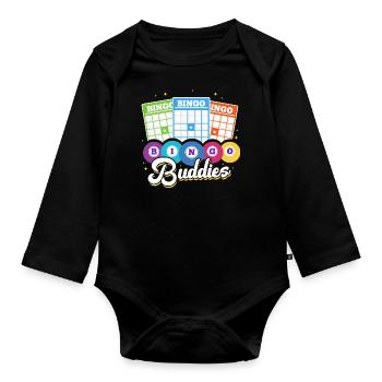 Bingo Buddies - Baby Bio-Langarm-Body - Schwarz - Vorne