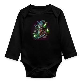necromancer - Organic Longsleeve Baby Bodysuit - black - Front