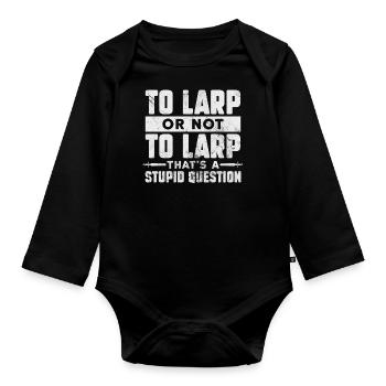 GN ou pas GN C’est une question stupide - Body Bébé bio manches longues - noir - Devant