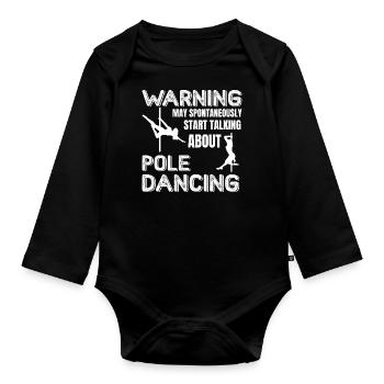 Dancing Dance Music - Baby Bio-Langarm-Body - Schwarz - Vorne