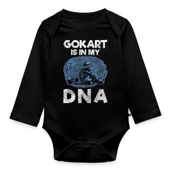 Gokart Driver Go kart Racing - Body Bébé bio manches longues - noir - Devant