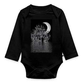 Mondschein - Baby Bio-Langarm-Body - Schwarz - Vorne