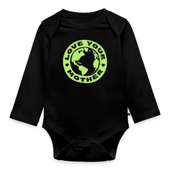 Love Your Mother - Baby Bio-Langarm-Body - Schwarz - Vorne