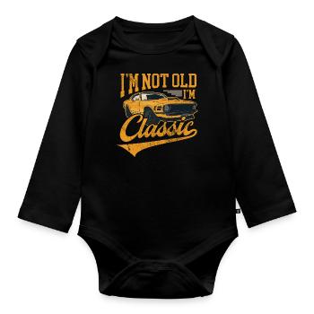 I'm not old Iam classic - Baby Bio-Langarm-Body - Schwarz - Vorne