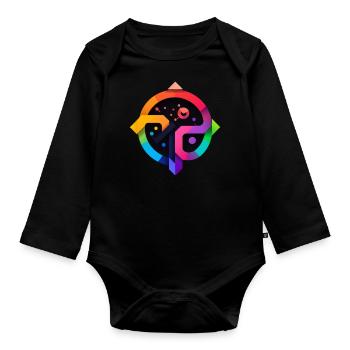 LGBTQAI+ Konturen-Vielfalt - Baby Bio-Langarm-Body - Schwarz - Vorne