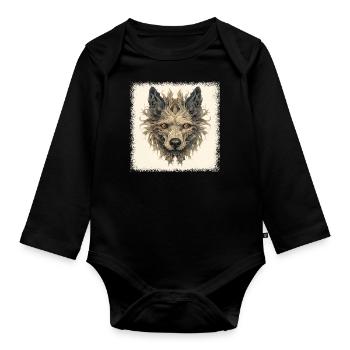 Geek Beagle Shirt Lover Golden Retriever - Body Bébé bio manches longues - noir - Devant