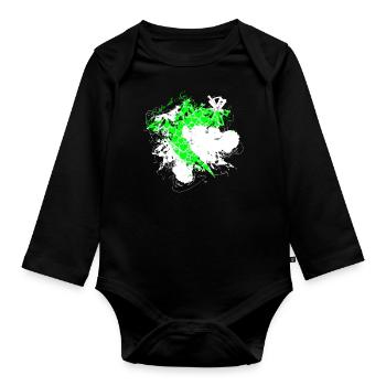 Kroatien hrvatska kroatien hrv reisen europa zagreb - Baby Bio-Langarm-Body - Schwarz - Vorne