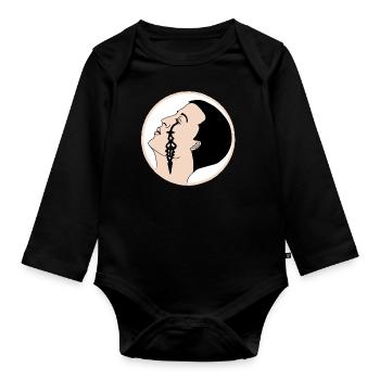 Larme du temps - Body Bébé bio manches longues - noir - Devant