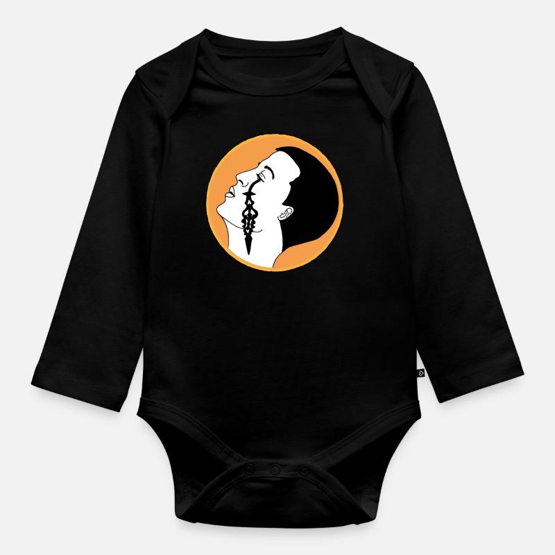 Larme du temps - Body Bébé bio manches longues - noir