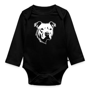 Pitbull - Body Bébé bio manches longues - noir - Devant