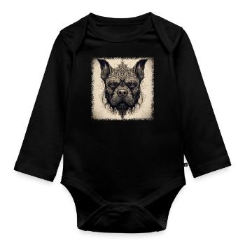 Funny Quote Beagle Dog Gift Dog Friendly Lover - Organic Longsleeve Baby Bodysuit - black - Front