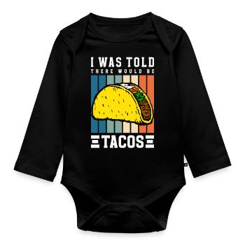 Mexican Hunger Latino Fiesta - Organic Longsleeve Baby Bodysuit - black - Front