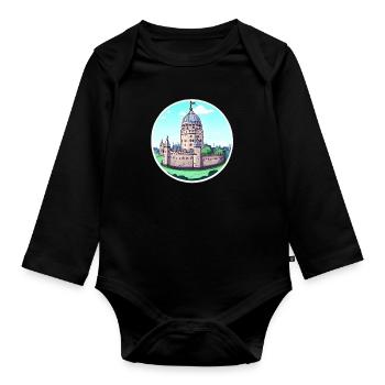 Türkische Architektur - Baby Bio-Langarm-Body - Schwarz - Vorne