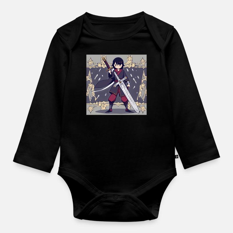 Sword King - Baby Bio-Langarm-Body - Schwarz