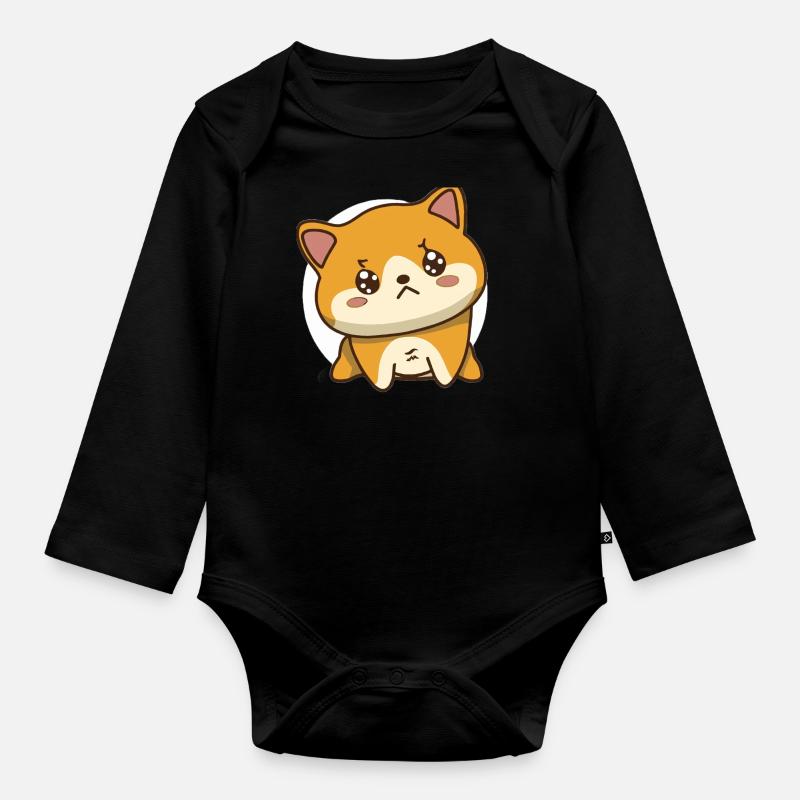 Chien - Body Bébé bio manches longues - noir