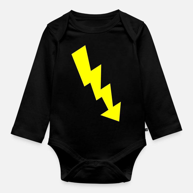 blitz - Baby Bio-Langarm-Body - Schwarz