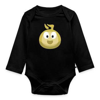 Element Luft (Bubble) - Baby Bio-Langarm-Body - Schwarz - Vorne