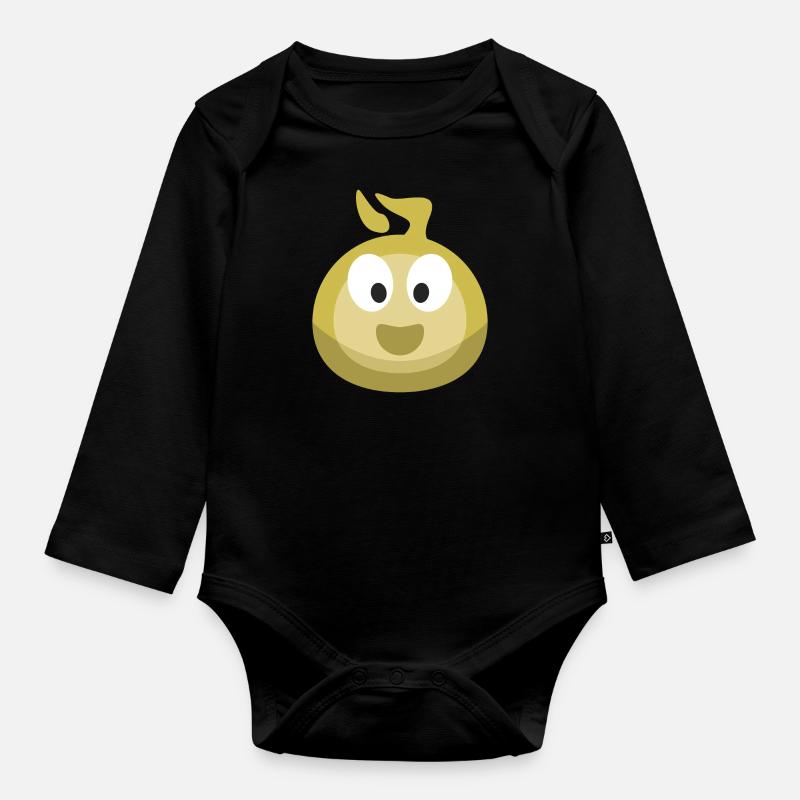 Element Luft (Bubble) - Baby Bio-Langarm-Body - Schwarz