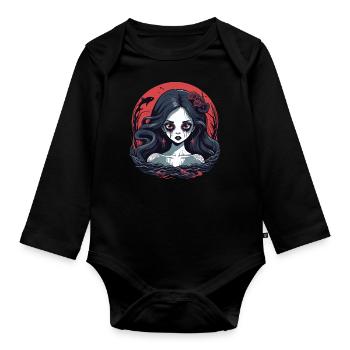 Dunkle Meerjungfrau - Baby Bio-Langarm-Body - Schwarz - Vorne