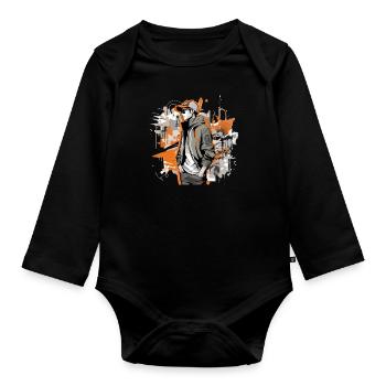 Urban Benoit - Organic Longsleeve Baby Bodysuit - black - Front