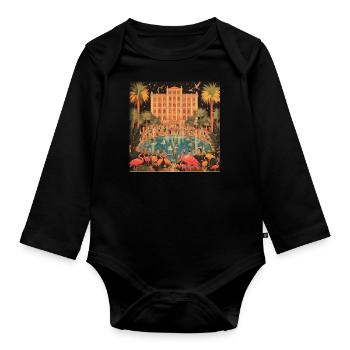 Pool Party - Organic Longsleeve Baby Bodysuit - black - Front