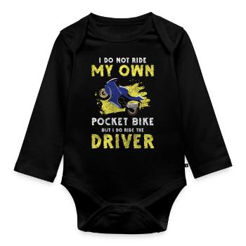 Motard Motard Mud Son - Body Bébé bio manches longues - noir - Devant