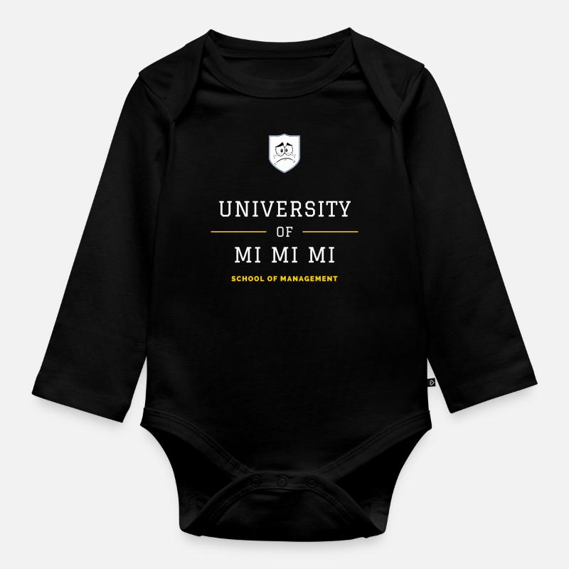 Mi Akadmie 3 - Baby Bio-Langarm-Body - Schwarz