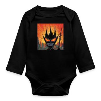 Powerpuff Ringlord - Body Bébé bio manches longues - noir - Devant