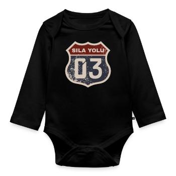 Afyon - Organic Longsleeve Baby Bodysuit - black - Front