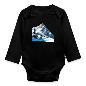 Endlich Winter - Baby Bio-Langarm-Body - Schwarz - Vorne
