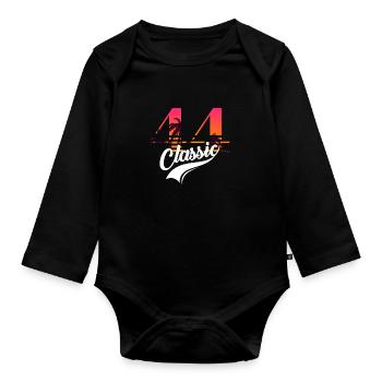 Vintage 1944-44e anniversaire - Body Bébé bio manches longues - noir - Devant