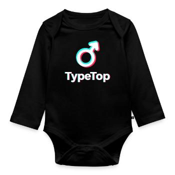 Moi je suis un TYPE TOP ! - Body Bébé bio manches longues - noir - Devant