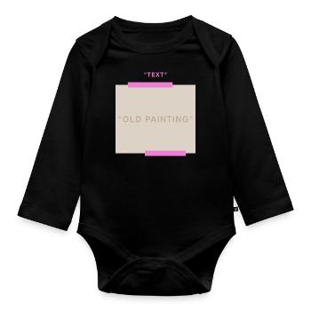Off-Wifie: No Painting | only text and colors - Baby Bio-Langarm-Body - Schwarz - Vorne