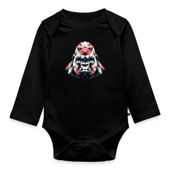 Gorilla // gorilla - Baby Bio-Langarm-Body - Schwarz - Vorne