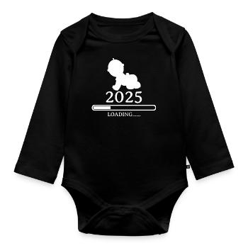 Baby loading 2025 - Organic Longsleeve Baby Bodysuit - black - Front