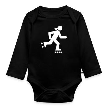 Skaterichs 2 - Baby Bio-Langarm-Body - Schwarz - Vorne