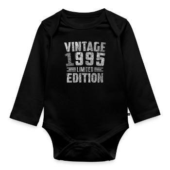 Millésime 1995 Édition Limitée - Body Bébé bio manches longues - noir - Devant