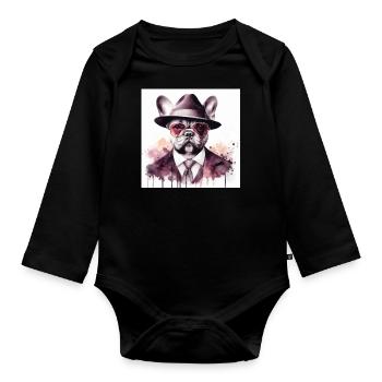 Bully der Pate - Baby Bio-Langarm-Body - Schwarz - Vorne
