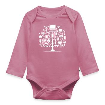 Gadgets The Tools of The Modern Age - Organic Longsleeve Baby Bodysuit - mauve - Front