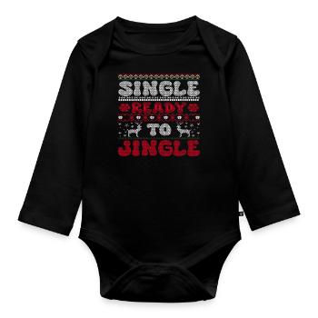Single prêt à jingle - Body Bébé bio manches longues - noir - Devant