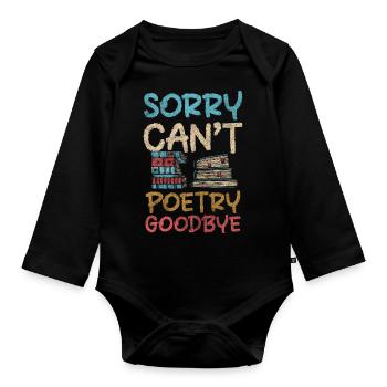 Writers Knowledge Poets - Organic Longsleeve Baby Bodysuit - black - Front