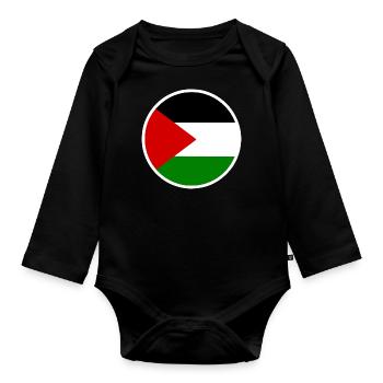 Palestine - Body Bébé bio manches longues - noir - Devant