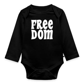 Freedom - Befreiung - Baby Bio-Langarm-Body - Schwarz - Vorne