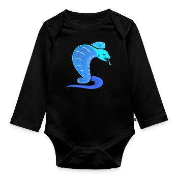 Cobra Logo - Organic Longsleeve Baby Bodysuit - black - Front
