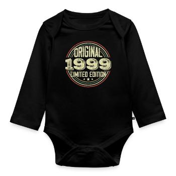 1999 Birthday Partys, ein legendärer Jahrgang - Baby Bio-Langarm-Body - Schwarz - Vorne