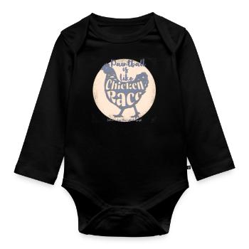 Paintball is like chicken race, make mistake - Organic Longsleeve Baby Bodysuit - black - Front